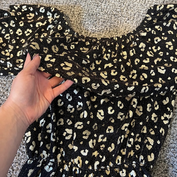 Gold Cheetah Print Romper - Picture 2 of 2